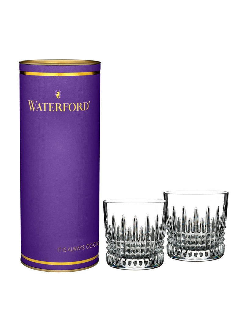 Waterford Giftology Lismore Diamond Tumbler Set with Purple Tube 9oz