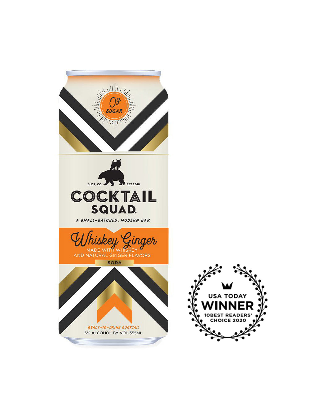 Cocktail Squad Whiskey Ginger Soda (4 Pack)