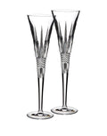 Waterford Lismore Diamond Toasting Flute Pair
