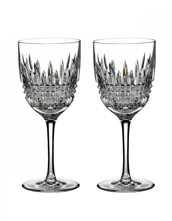 Waterford Lismore Diamond Goblet Pair