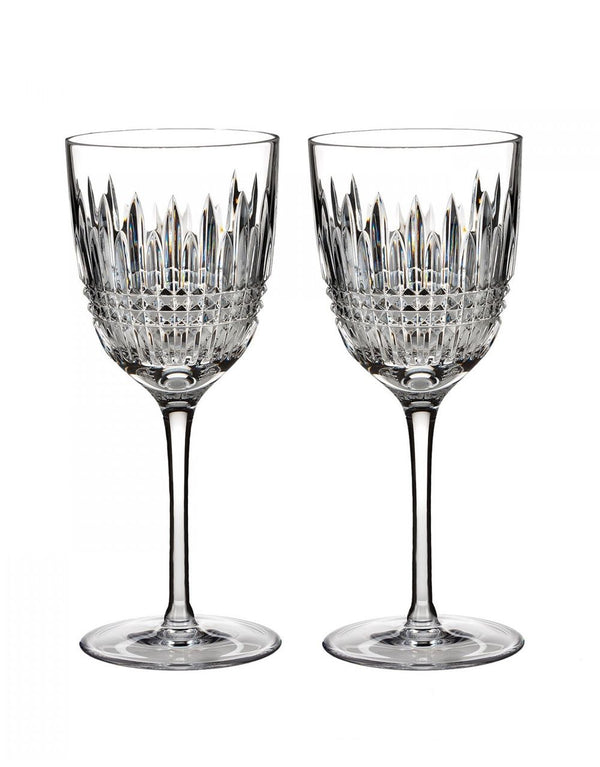 Waterford Lismore Diamond White Wine Pair